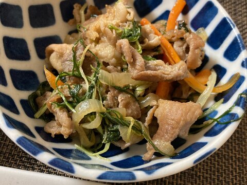 豚肉と水菜の生姜焼き